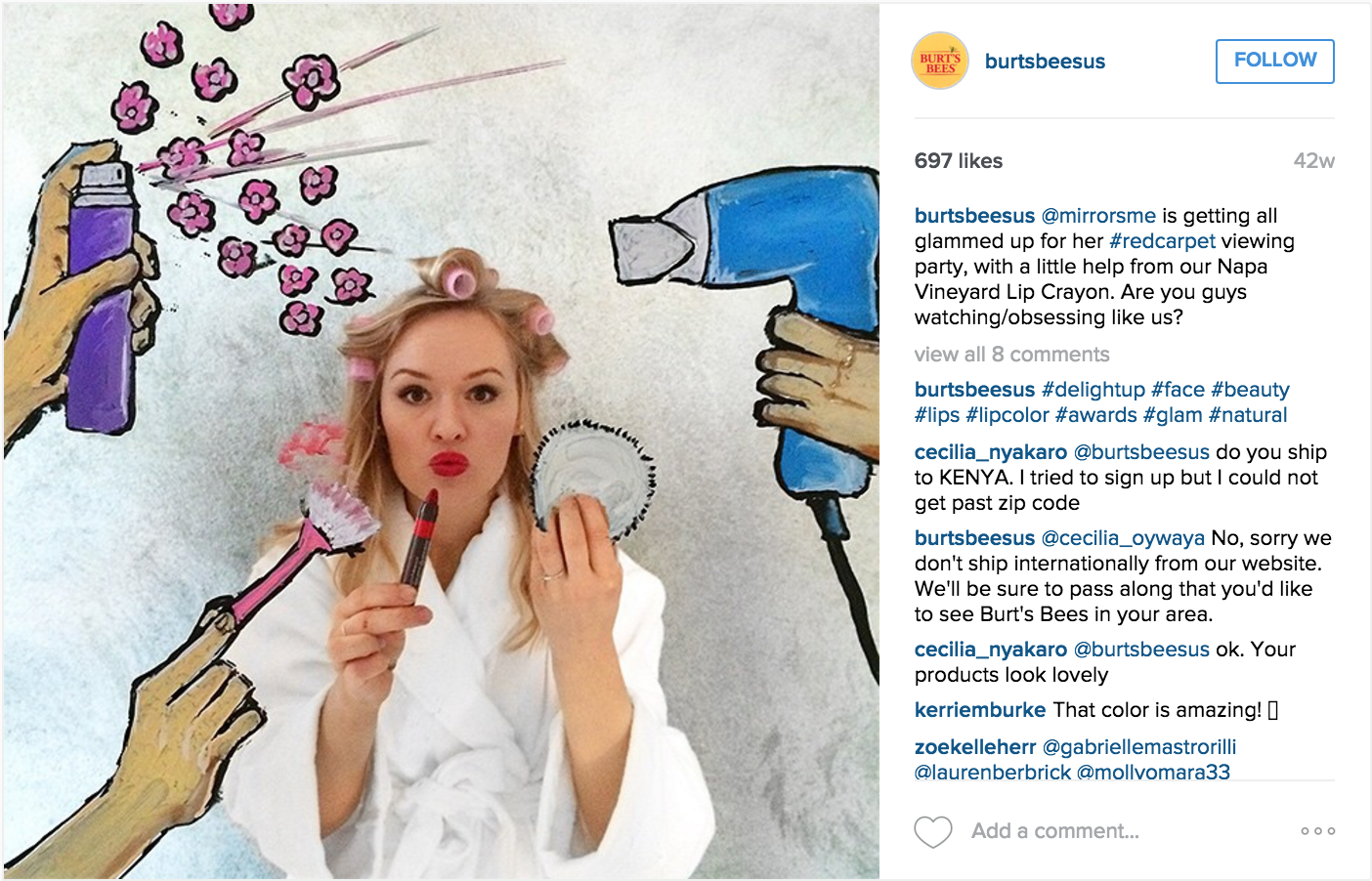 Burt's Bees Delightup - Instagram Campaign