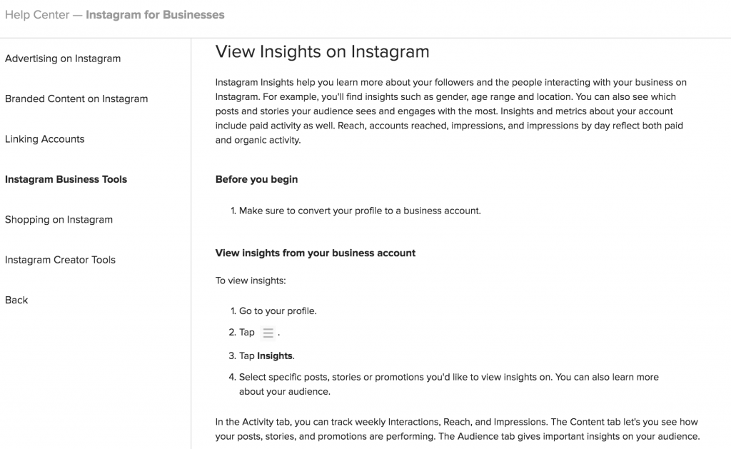 how to view insights on instagram