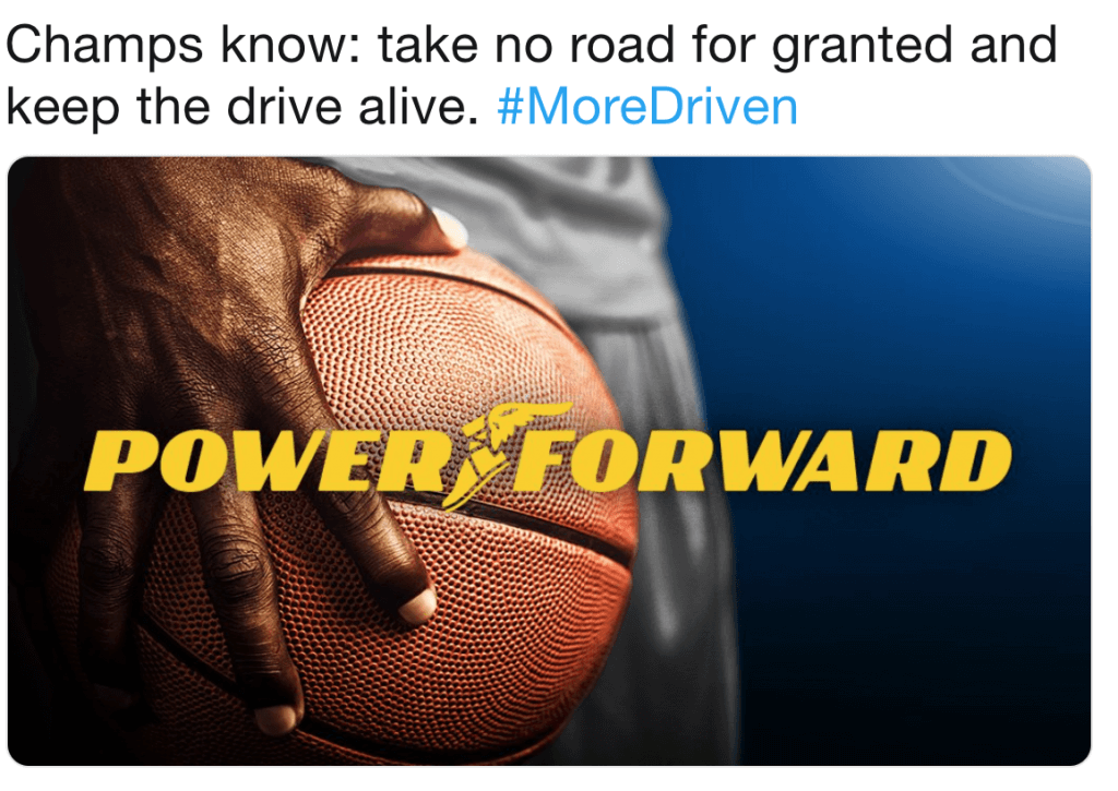 goodyear's more driven hashtag example