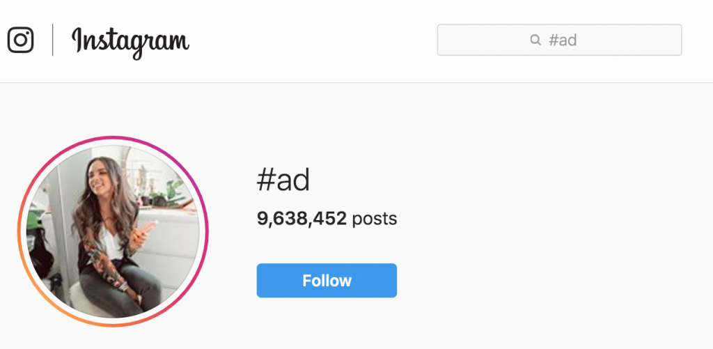 examples of influencer content can be found on instagram by searching the #ad hashtag