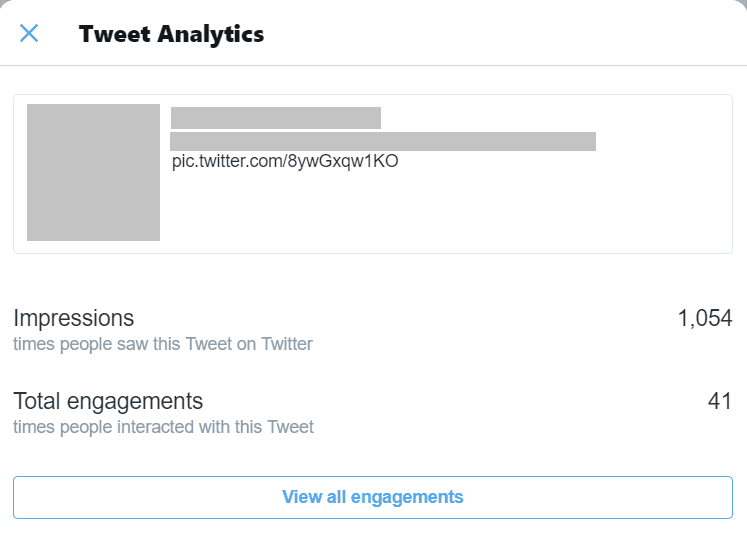 twitter analytics page