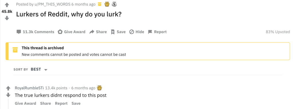 Reddit Lurkers