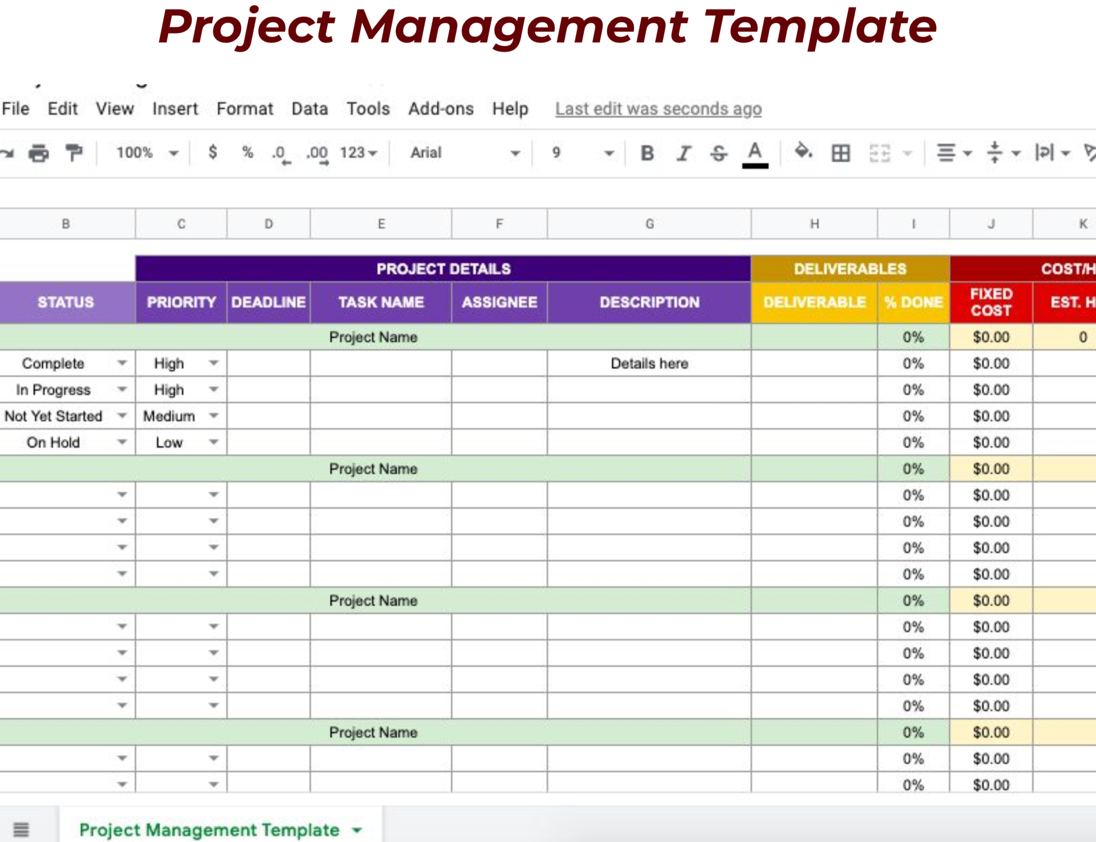 best project management templates excel
