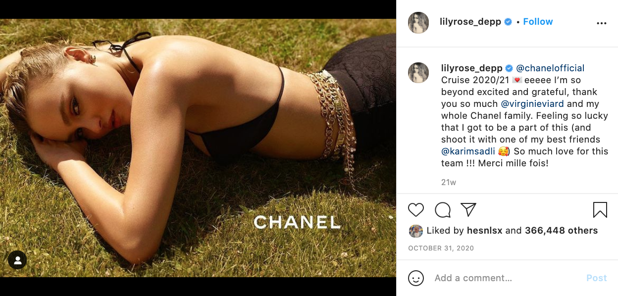 Lili Rose Depp_Chanel _ Brand Ambassador