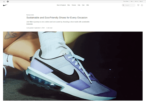 Nike's official outlet website